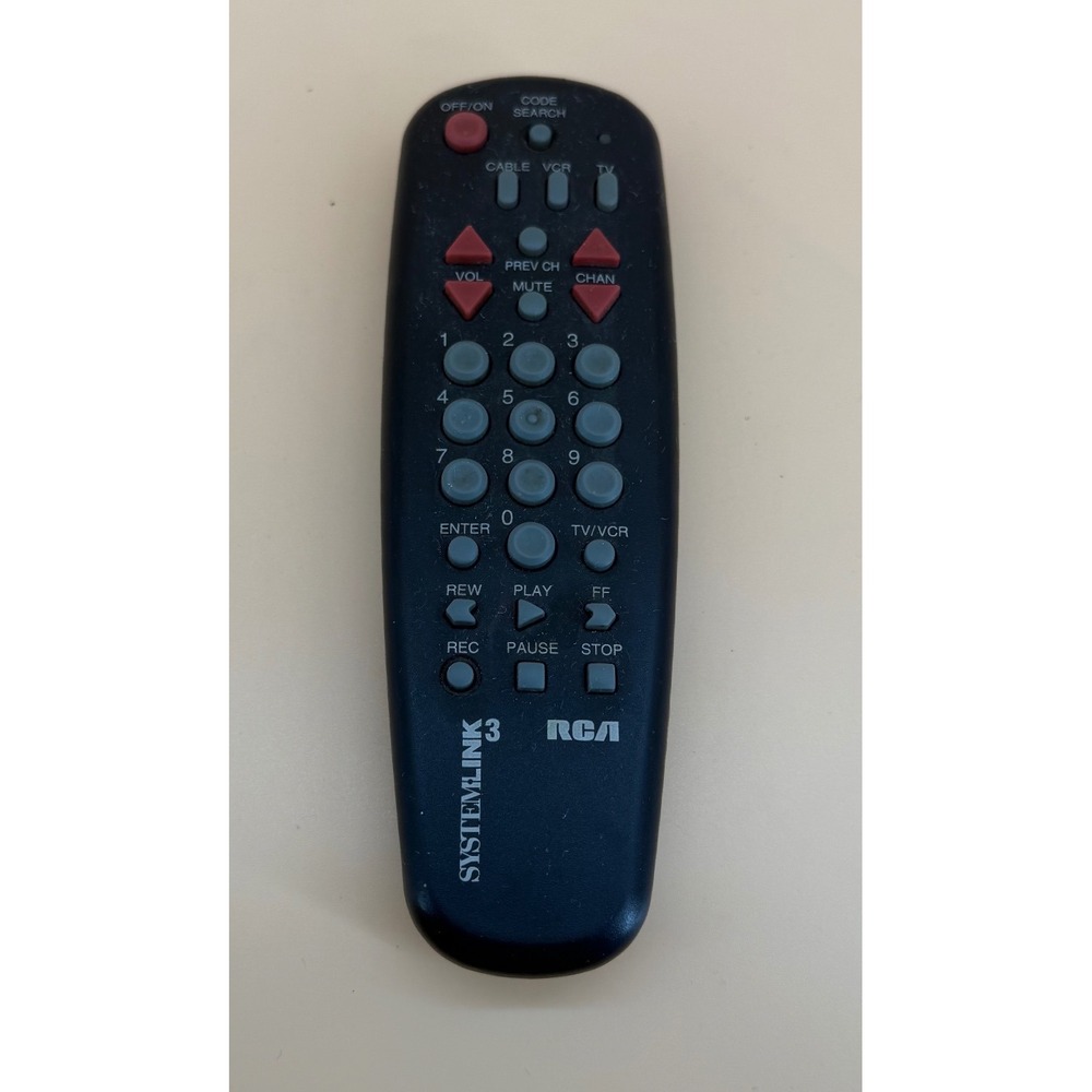 RCA SystemLink 3 Universal Remote Control Black Good TV VCR Cable Replacement